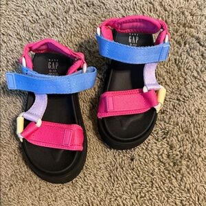 GAP Kids Bright Pink, Blue & Lavender Strap Sandals